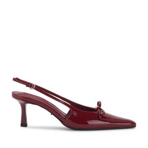 Tony Bianco Women's Burgundy Patent Slingback Kitten Heel Pumps - Unbranded